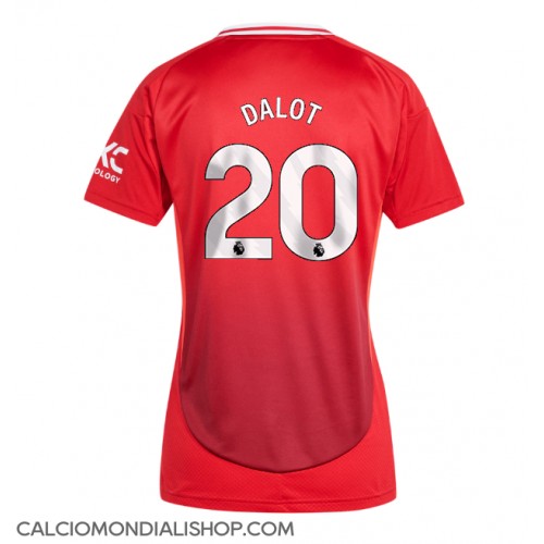 Maglie da calcio Manchester United Diogo Dalot #20 Prima Maglia Femminile 2024-25 Manica Corta